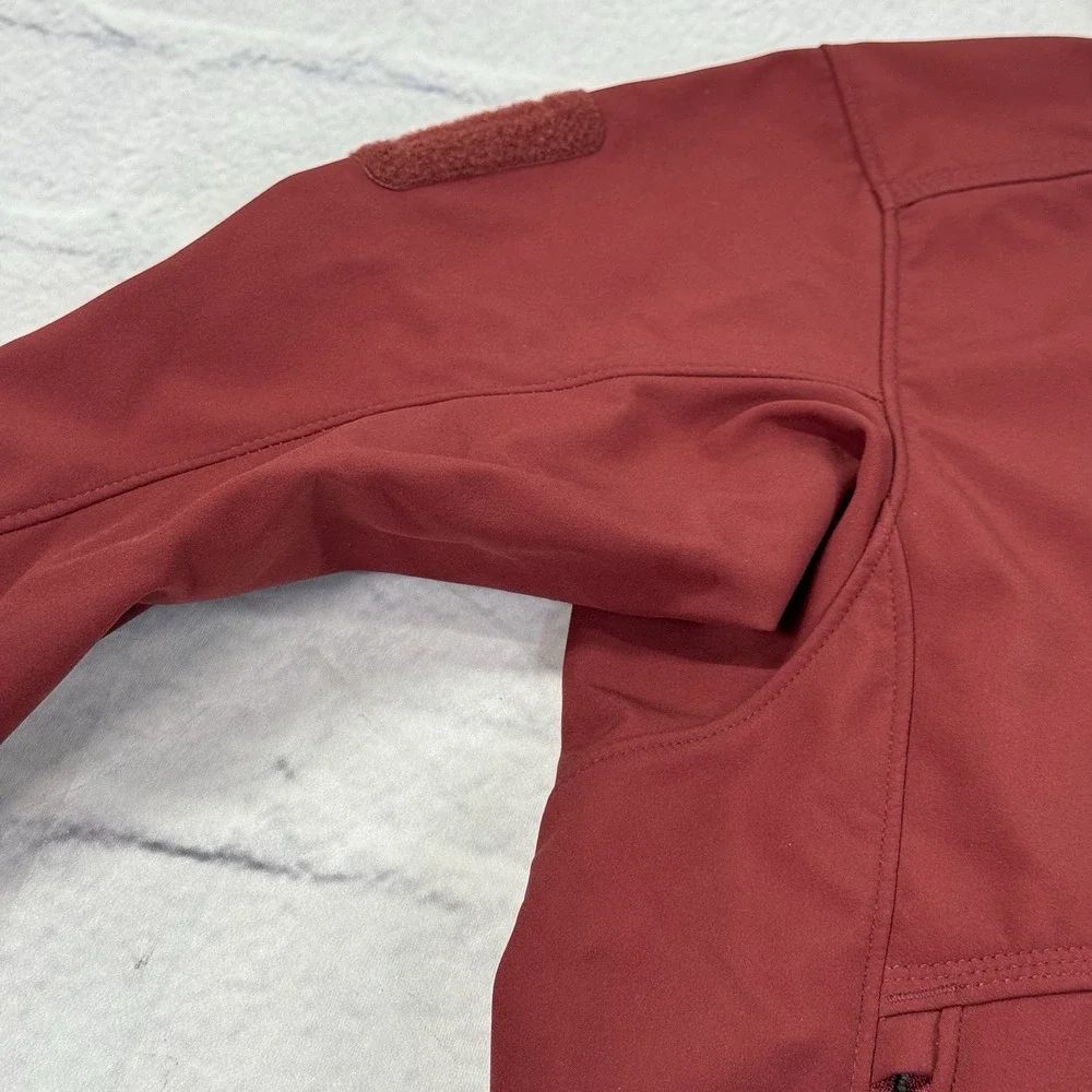 5.11 Tactical Women's Sierra‎ Softshell Jacket S Code Red Full Zip Fleece Lined
